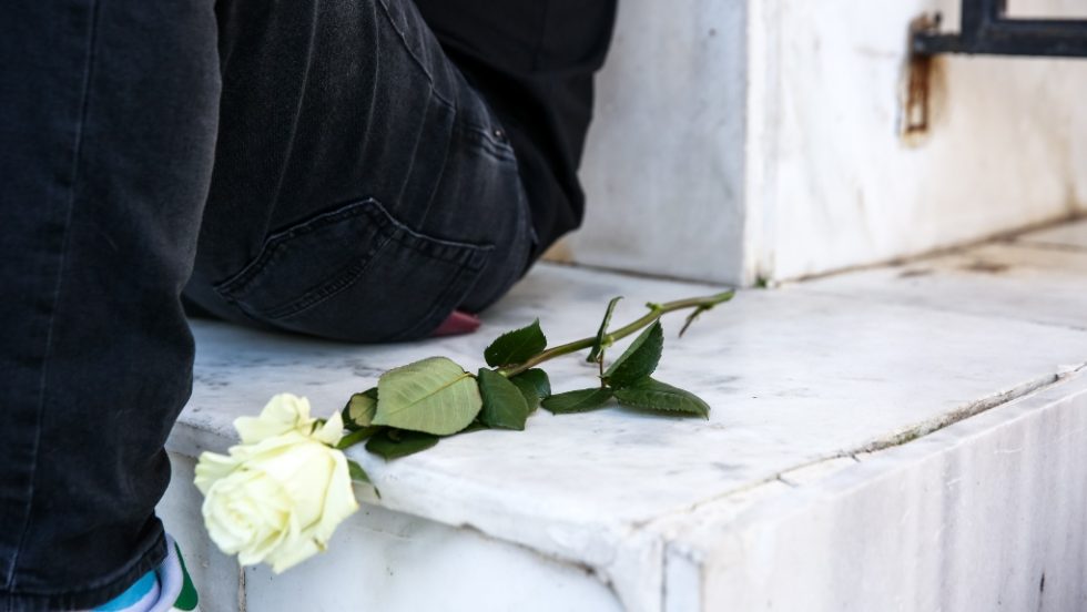 Από την κηδεία του Διονύση Σαββόπουλου